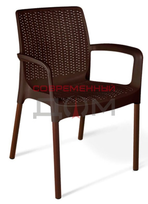 Стул Sheffilton SHT-S68 CT-68 коричневый/коричневый муар (цинк)